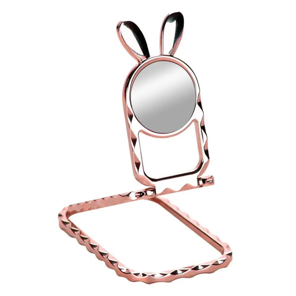 

Mobile Phone Holder Rabbit Ear Magnetic Foldable Three Ring Buckle Cellphone Tablet Bracket for Desktop Mobile Phone Holder