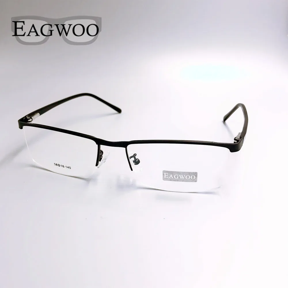 Мужские прямоугольные оправы из металлического сплава Полуободковые оптические