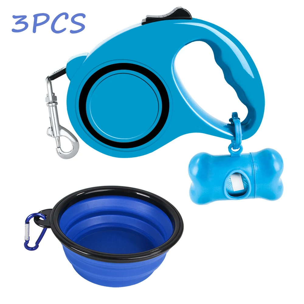 Набор для домашних животных 3 шт. поводок фонарик веревка чаша выдвижной продукт