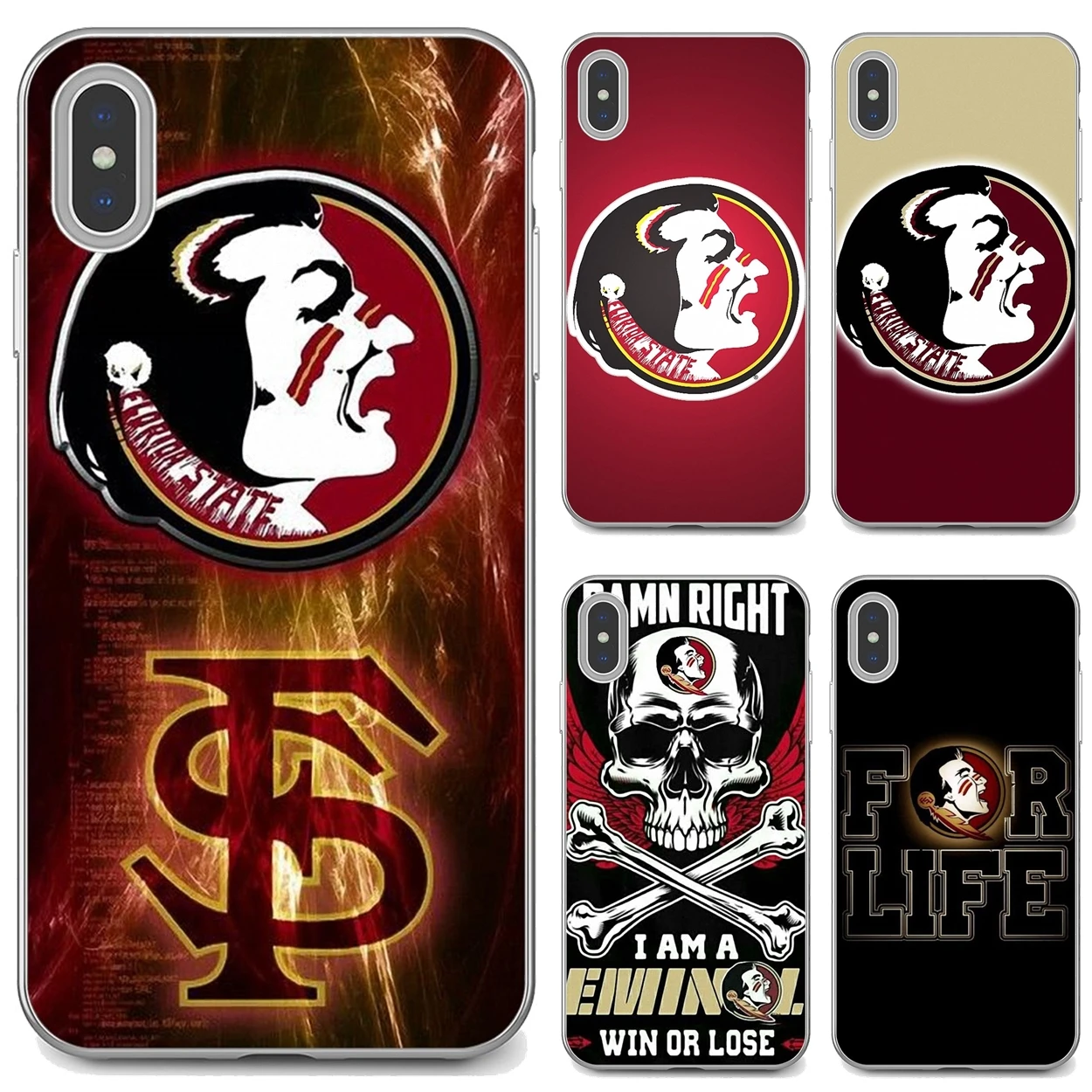 

For iPod Touch iPhone 10 11 12 Pro 4S 5S SE 5C 6 6S 7 8 X XR XS Plus Max 2020 Case Florida-State-Seminoles-Logo