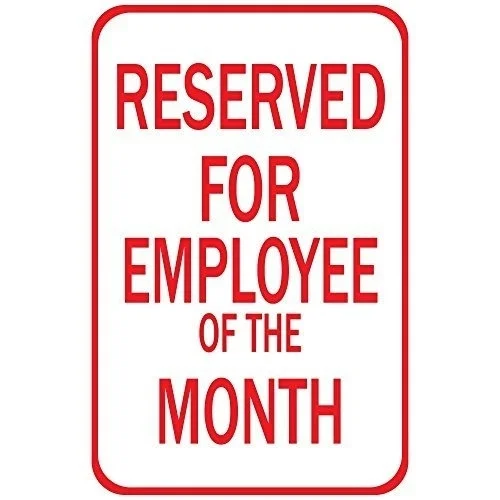 

Reserved for Employee of The Month Metal Tin Sign Home Decor Aluminum Sign for Garage Driveway