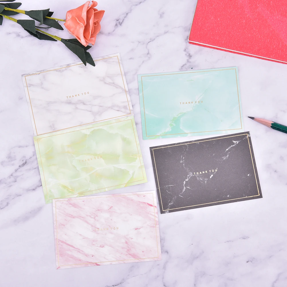 10 шт. мини штамповочная карта Мраморная простая креативная открытка свадебные