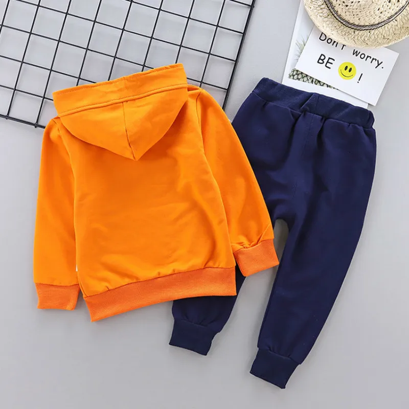 Fashion Baby Boy Girl Clothes Autumn Spring Infants Hooded Top Pants Suits Toddler Clothing Kids Casual Long Sleeve Tracksuits | Детская
