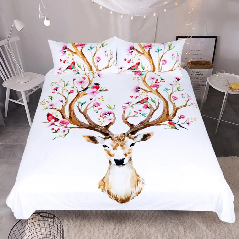 Комплект постельного белья Housse De Couette из 3 предметов в богемном стиле с красочными