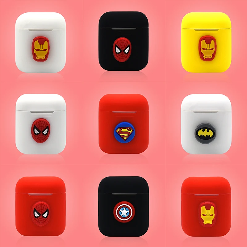 Marvel чехол для гарнитуры для Apple Airpods защитный чехол для airpods противоударный чехол coque capa
