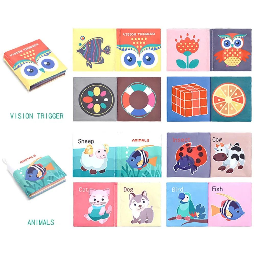 

Baby Baby Puzzle Cognitive Can Bite Early Education Cloth Book Water Boiled To Tear Loop Book Toys