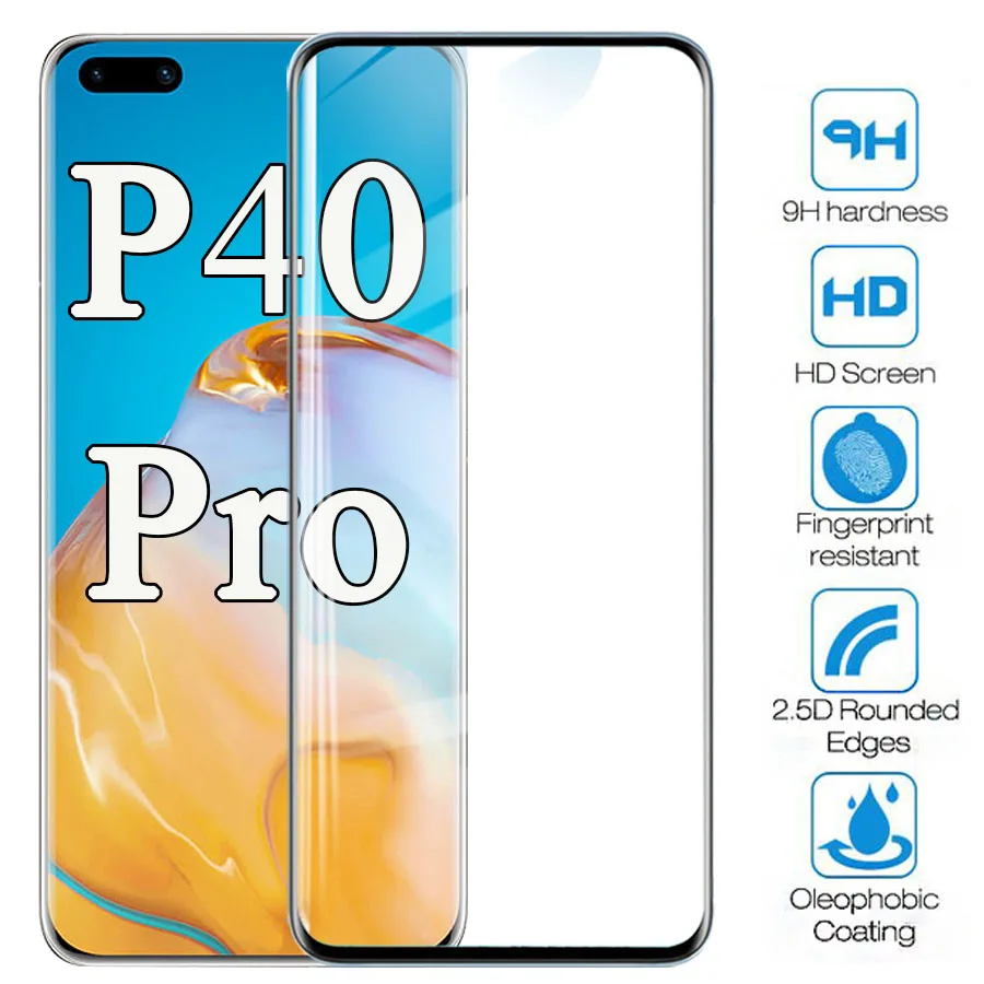 Защитное стекло для Huawei P40 Pro защита экрана Huaway P 40 P40Pro чехол с закаленной пленкой