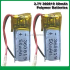 Литий-полимерные литий-полимерные аккумуляторные батарейки 3,7 В, 50 мА  ч, 360819, для Mp3, MP4, MP5, GPS, PSP, мобильных телефонов, bluetooth