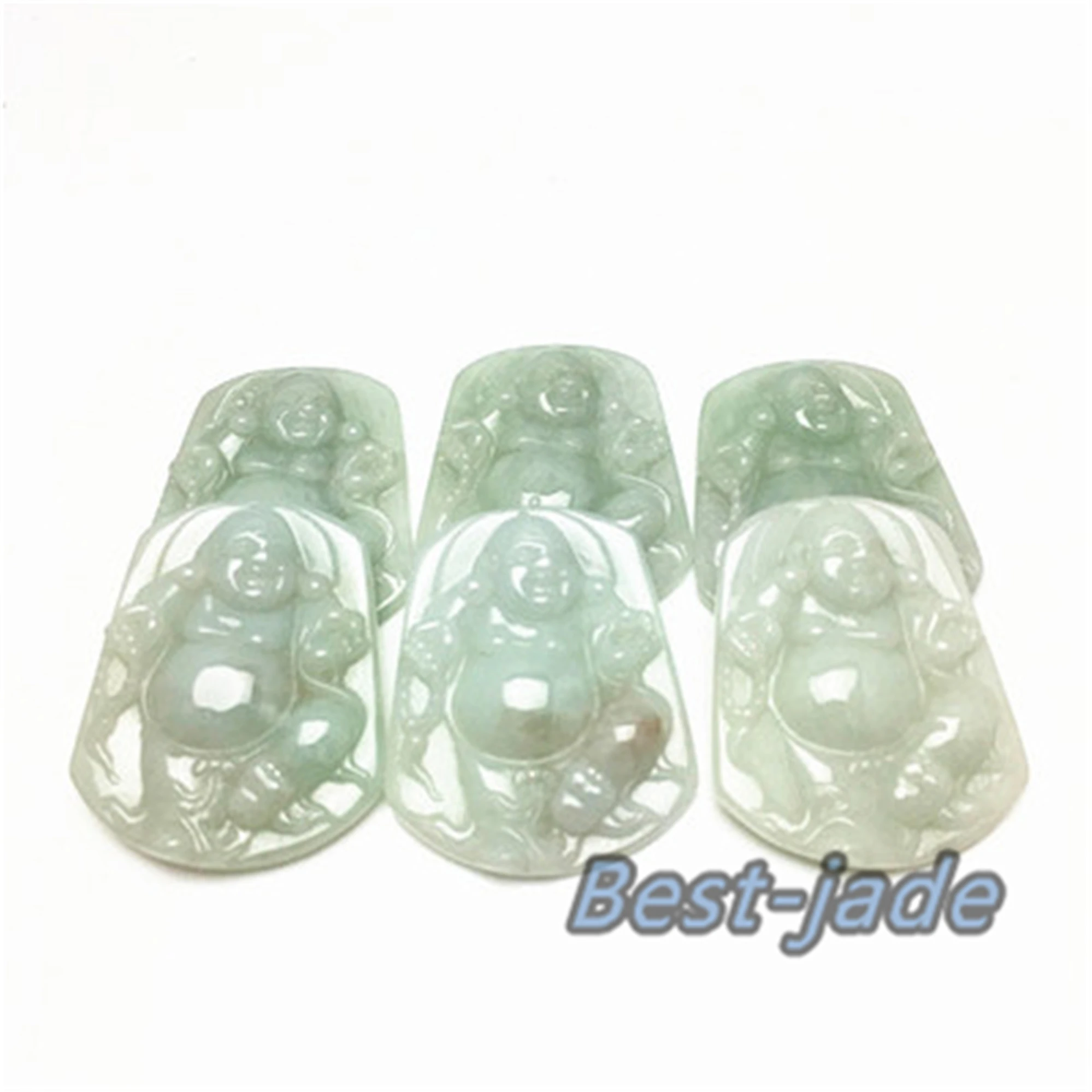 Подставка Будда Натуральный Белый Зеленый Класс нефритовый человек Бирма ЖАДЕИТ