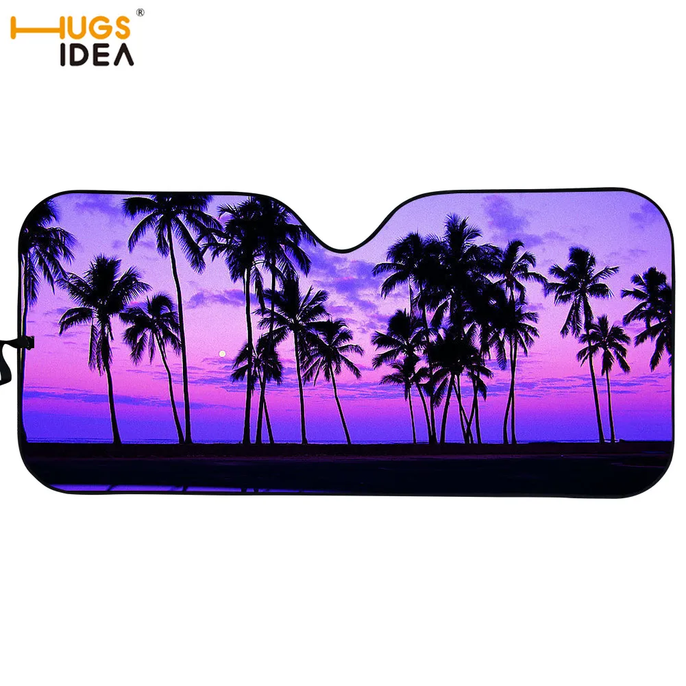 Солнцезащитный козырек на лобовое стекло автомобиля тёмный от солнца для