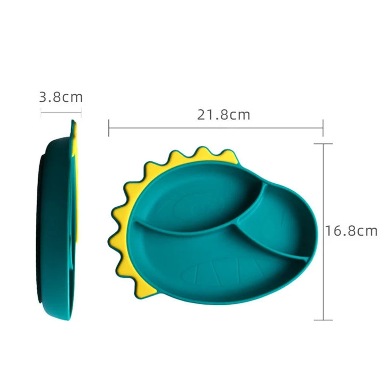 

Baby Plate Dinosaur Dishes Table Mat Silicone Suction Tray Anti Slip Mini Mat Children Kids Meal Fruits Feeding Placemat