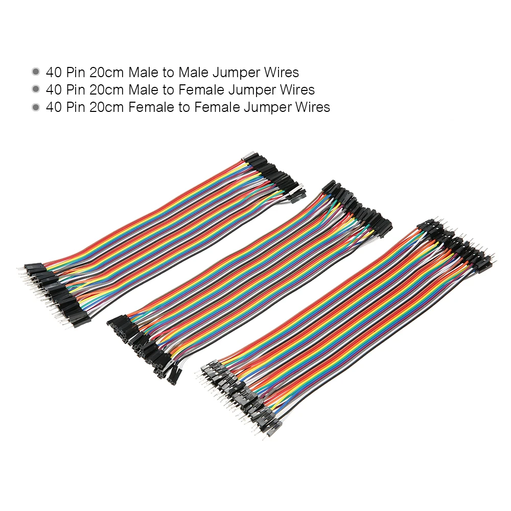 240 шт макетная Перемычка провода Разноцветные 80 Pin M/M+ 80 Pin M/F+ 80 Pin F/F(10 см/20 см) Ленточные кабели комплект