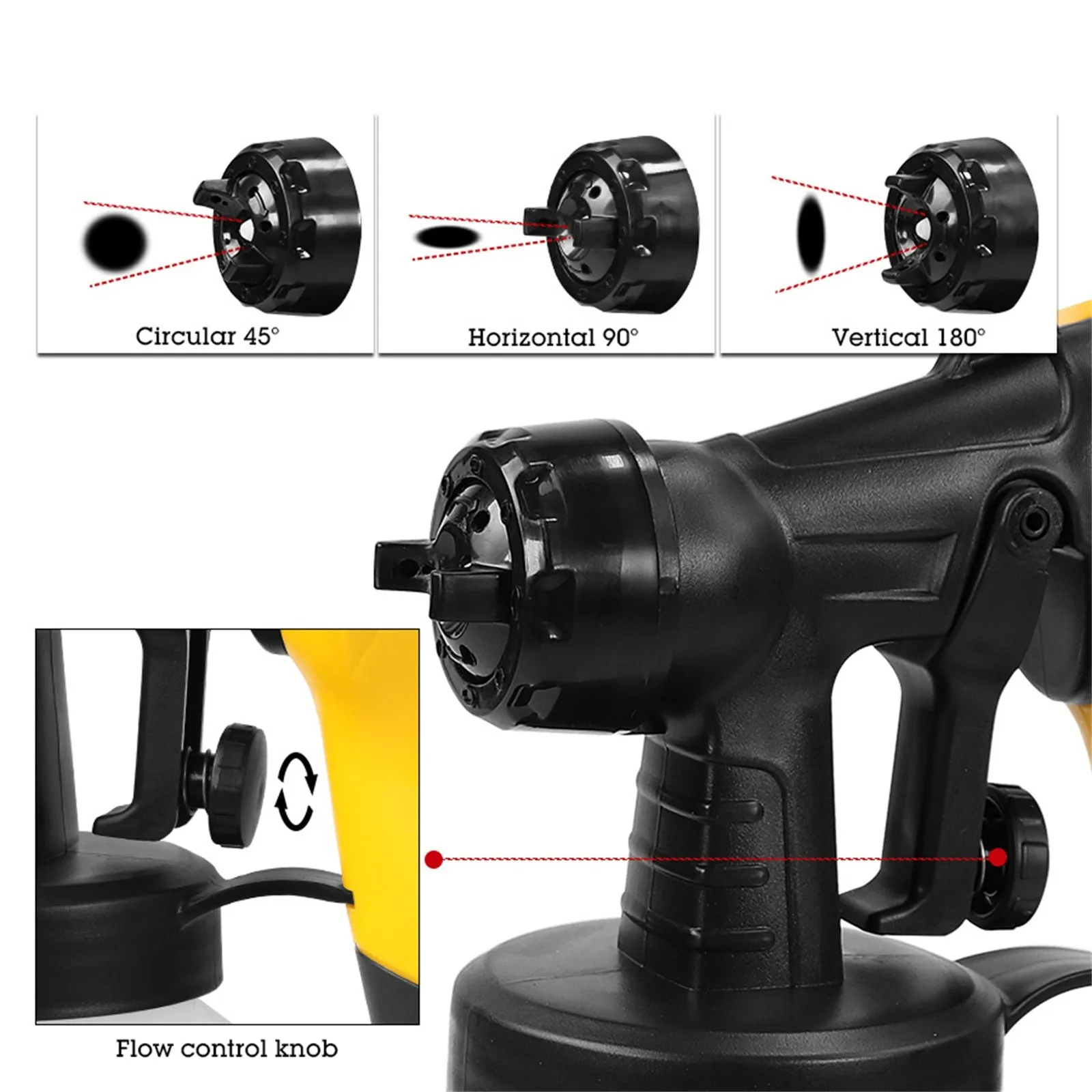 

500W Electric Paint Sprayer Airless House Fence Room Car Painting Spray 800ml Adjustable Nozzle Easy To Use Household Paint