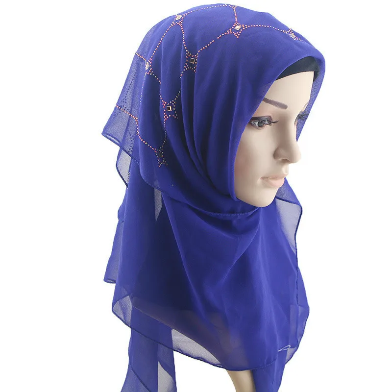 

Diamond Monochrome Chiffon Hui Kerchief Scarf Hijab Scarf Scarf Msl002