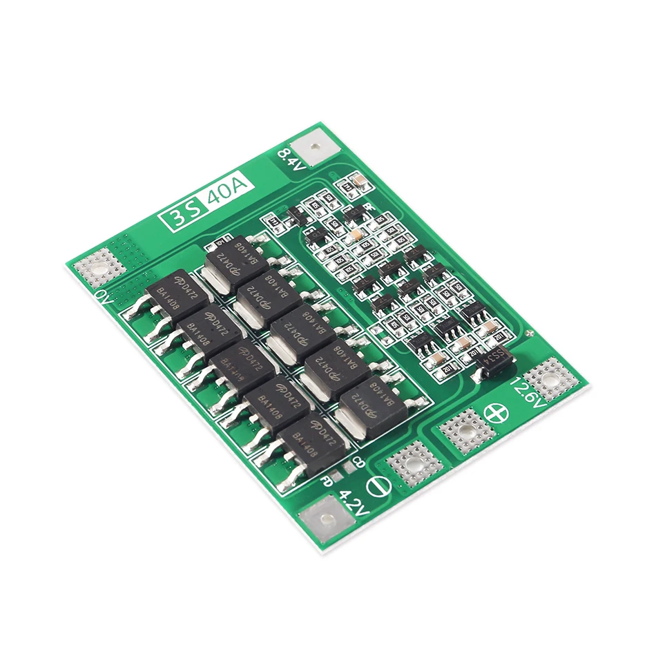 3S 40A BMS 11 1 V 12 6 18650 литиевая батарея Защитная плата с сбалансированной версией для