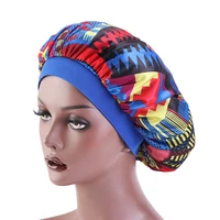 african pattern print bonnet for women silky smooth night sleep cap fashion hair styling hat ladies head wear hair accessories