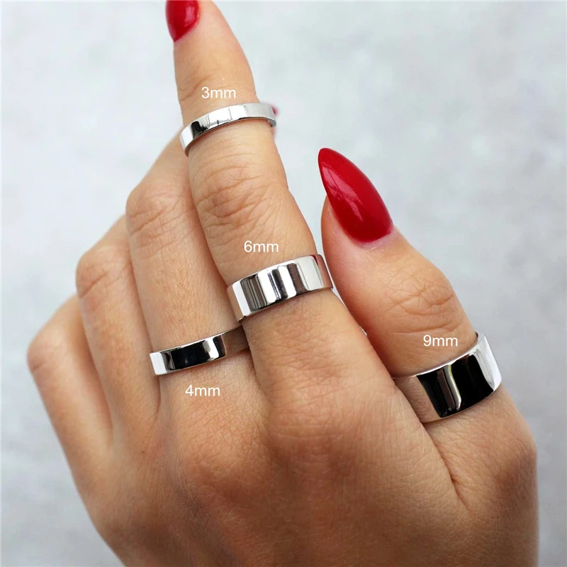 

MC Adjustable Opening Finger Rings 925 Sterling Silver Women Bague Argent 925 Fine Jewelry Korean Baguette Ring Anillos