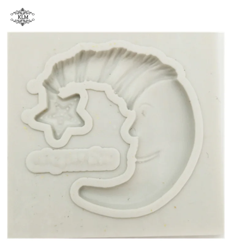 Новая силиконовая форма для кетона в виде спящей Луны и звезды шоколада печенья