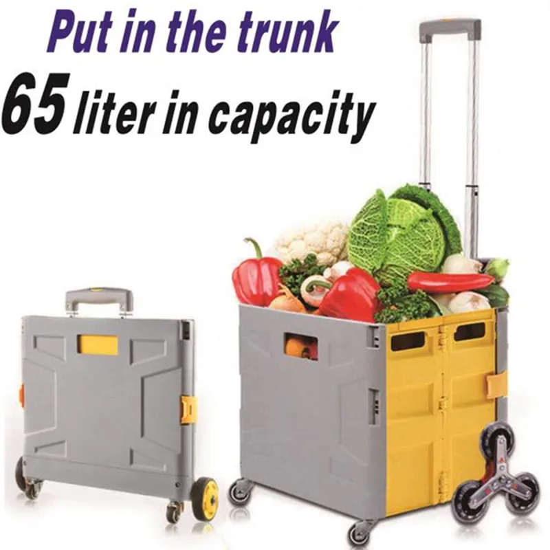 Складная корзина для покупок белья Бакалея тележка складская Рынок Чемодан