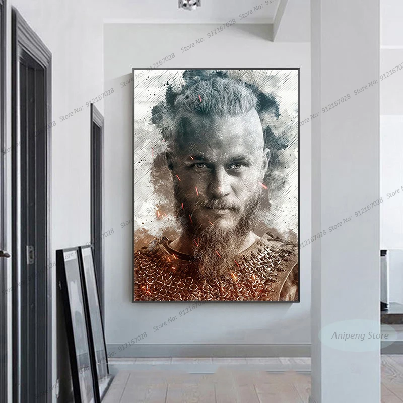 C107 Викинги Кинг Рагнар лотброк Легенда Мотивационная Картина на холсте постеры и