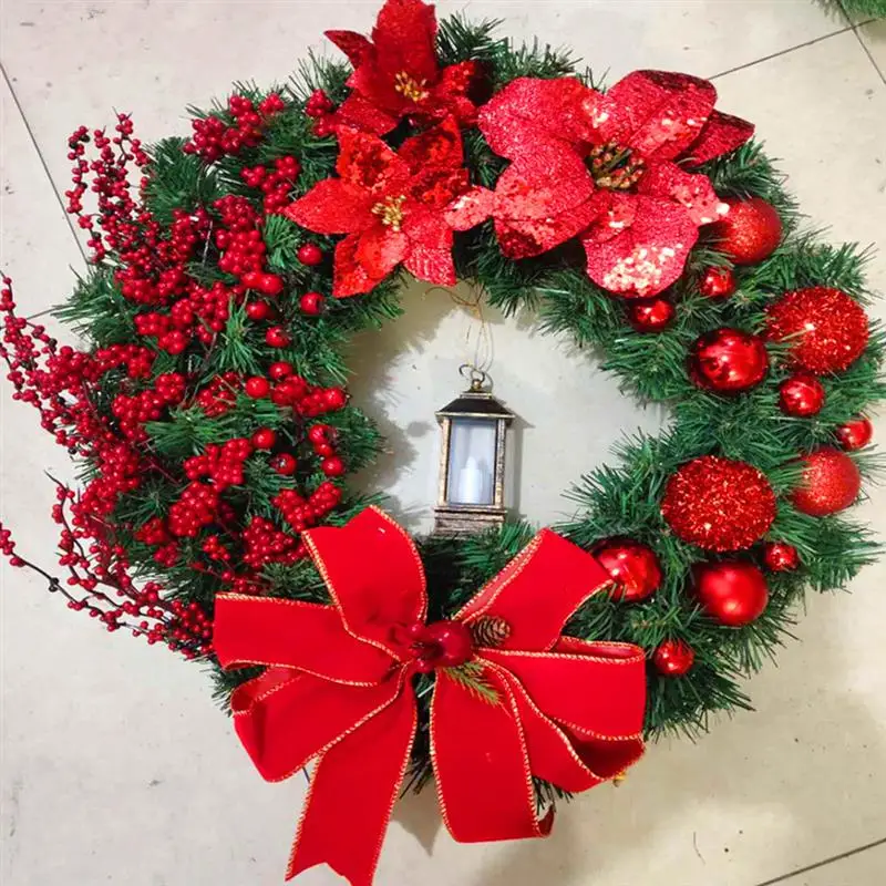 

Christmas Wreath Xmas Door Christmas Decor Window Door Wall Ornament Decorations Home Happy New Year Door Ornaments 2021