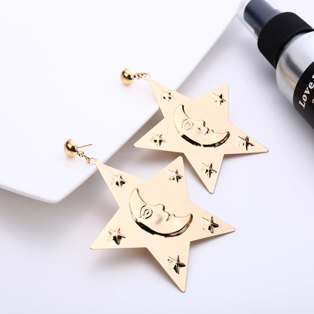 Серьги с подвеской в виде большой пентаграммы Женские Ювелирные украшения стиле