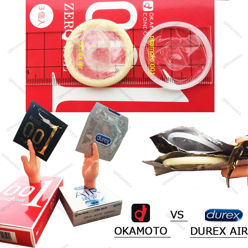 3 шт. презервативы для пениса OKAMOTO 001 из полиуретана|Презервативы| |