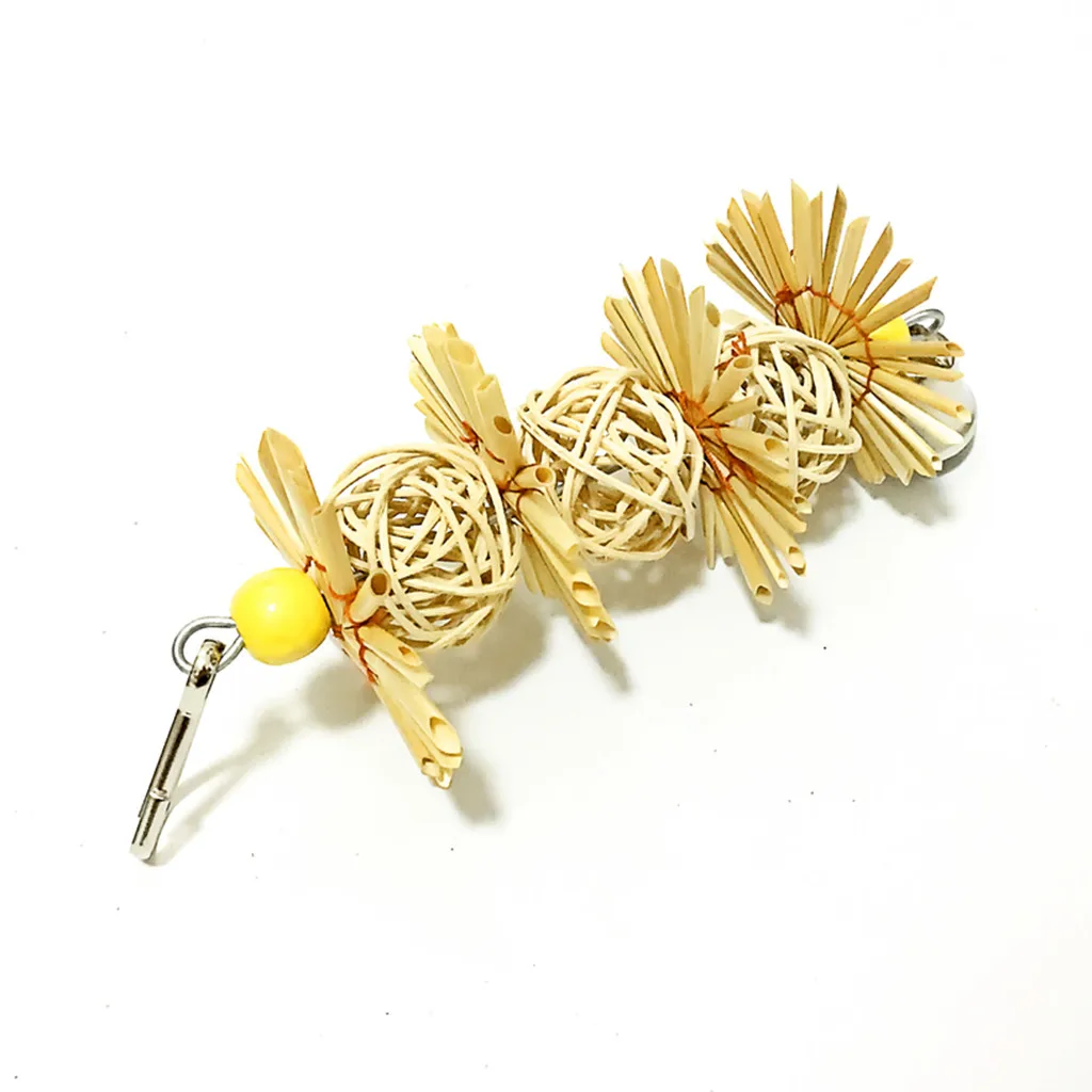 Игрушка для домашних животных подвесное здание натуральный соломенный цветок 2