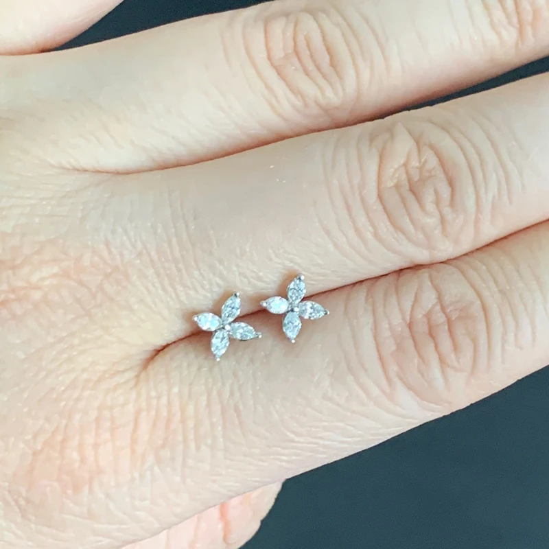 Женские серьги из серебра 925 пробы с логотипом|Серьги-гвоздики| |