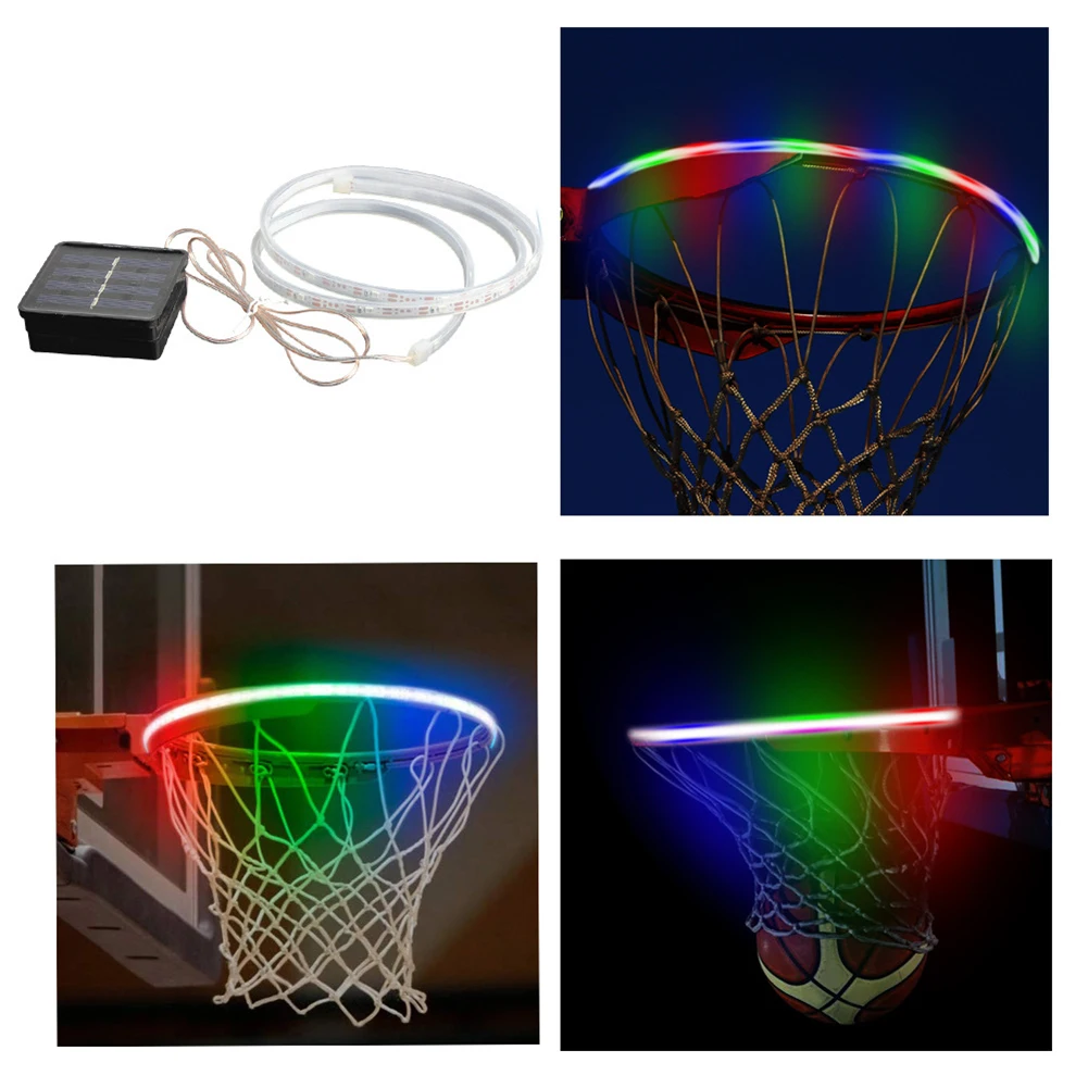 

Баскетбольный светильник на солнечной батарее, наружная Водонепроницаемая светодиодная лента RGB для игры в ночное время, съемки