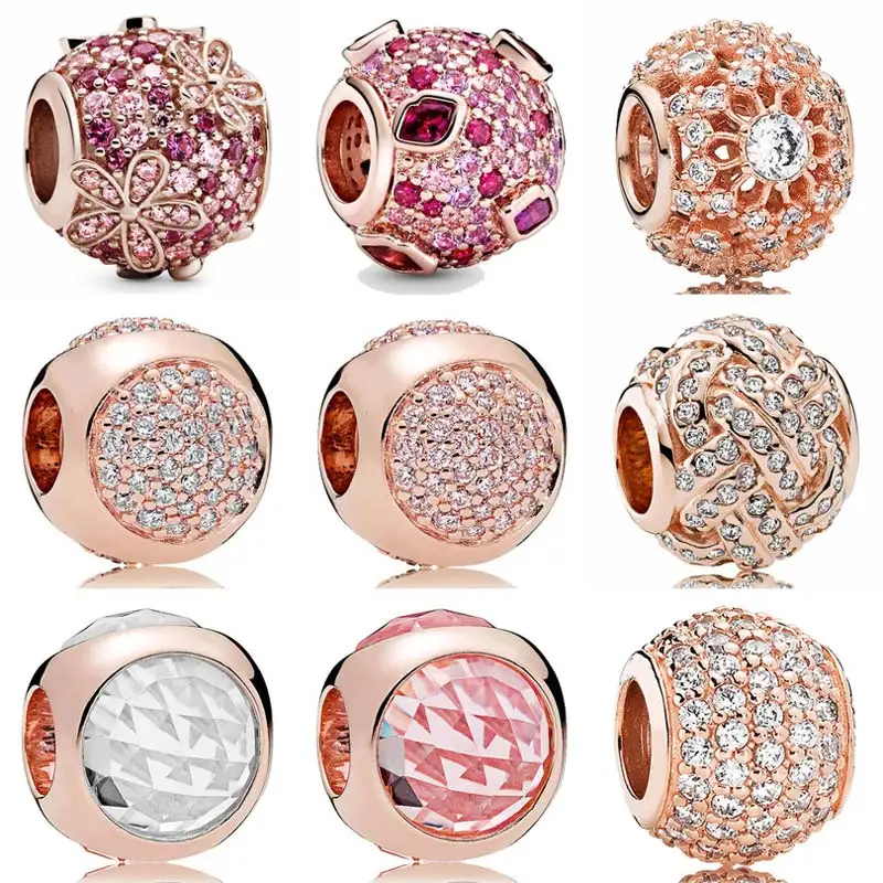 

Оригинальная Роза, блестящая подвеска в виде цветка маргаритки, Шарм «сделай сам», ювелирные изделия, подходит для модного популярного брас...