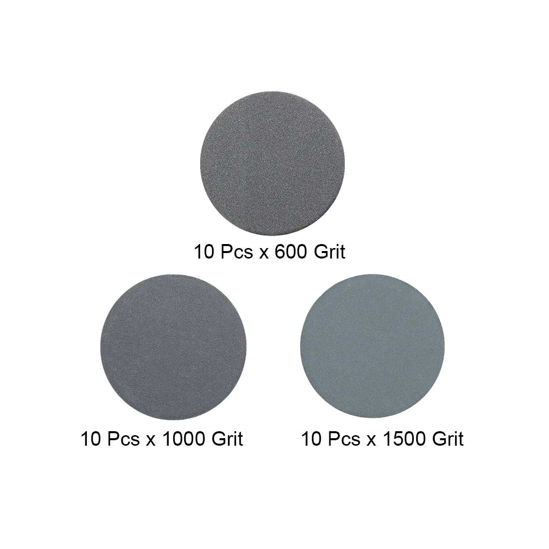 

uxcell 30 Pcs 1-Inch Hook and Loop Sanding Disc Wet/Dry Silicon Carbide 600/1000/1500 Grit Assorted for Polishing Furniture