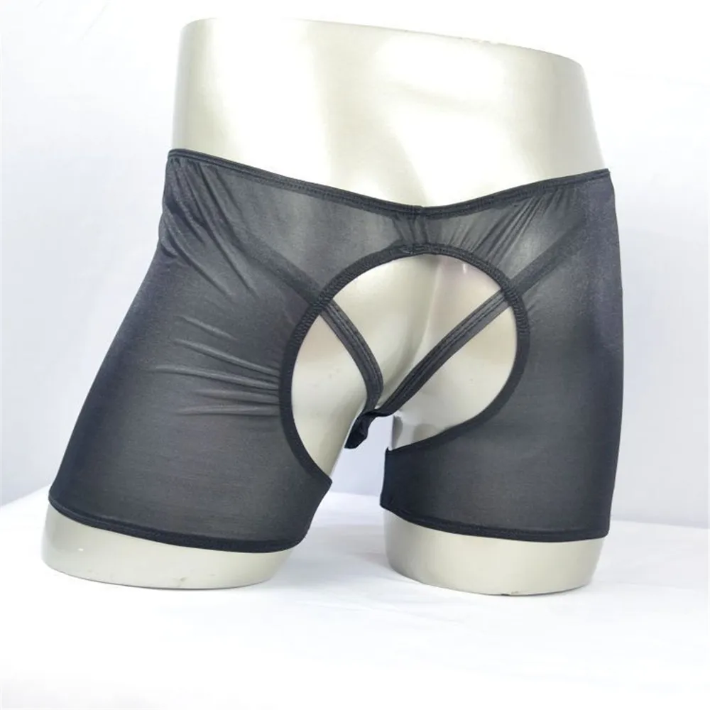 Мужские трусы-боксеры с отверстием для пениса и заниженной талией | Мужская