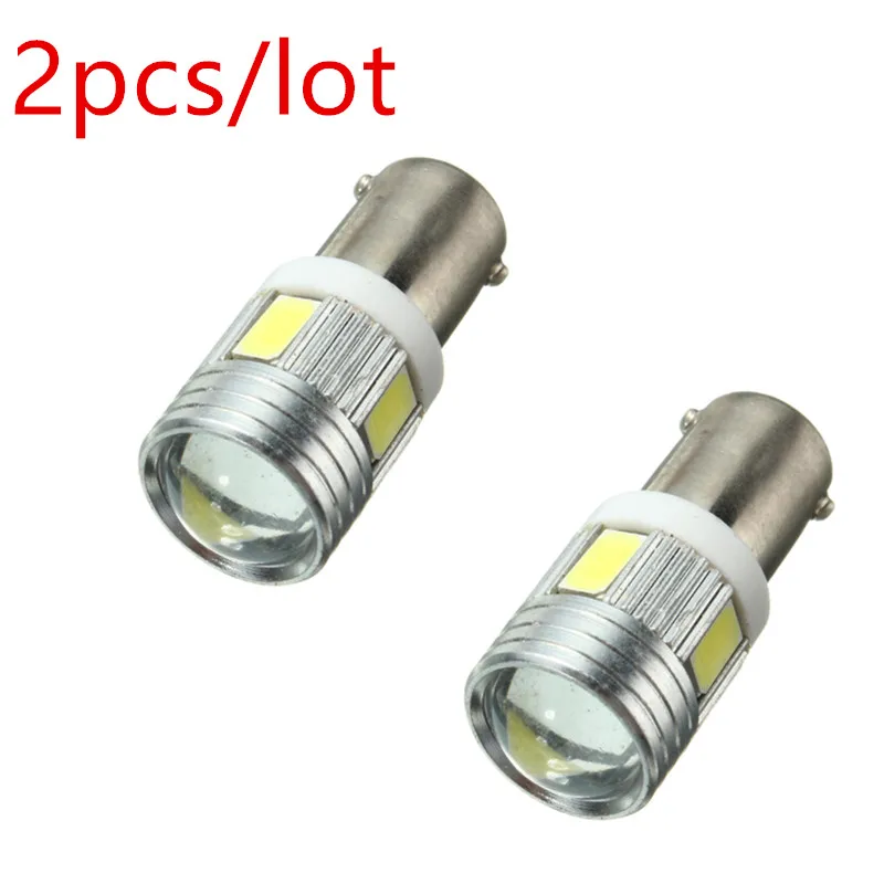 2 шт./лот супер яркий 5730 5630 BA9S 120LM DC12V 1 W 6 SMD авто светодиодные белый внутреннего
