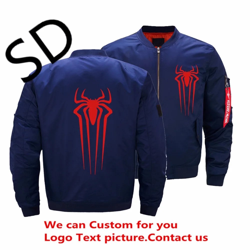 Мужская уличная куртка с принтом Человека паука s Ma1 толстая мотоциклетная
