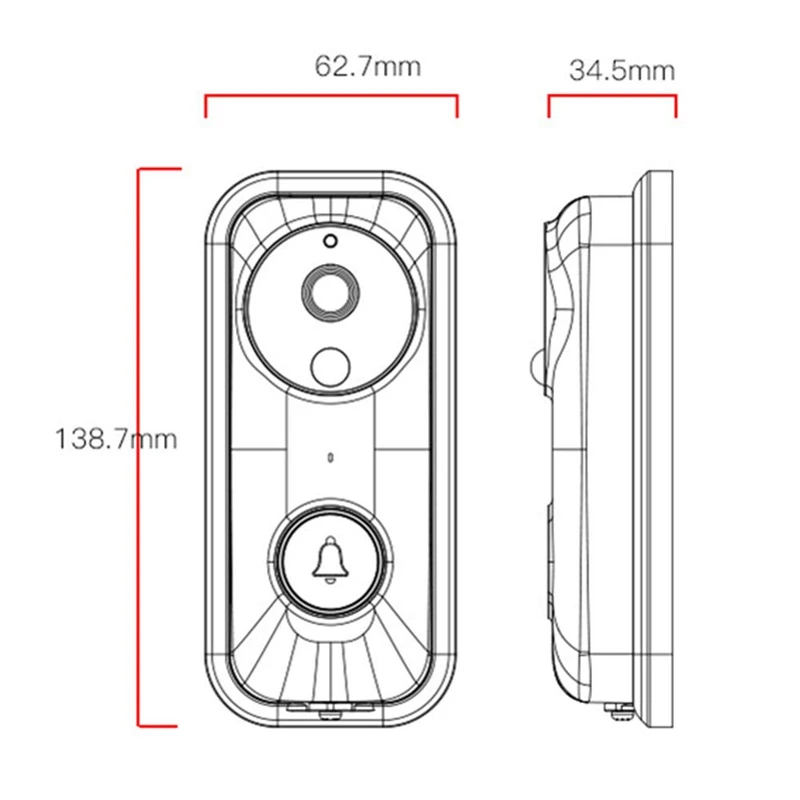Дверной звонок беспроводной WiFi дверной монитор сигнализация телефон IP камера