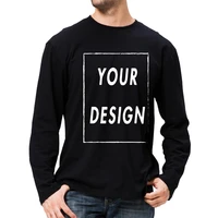 custom long sleeve shirt eu size 100 cotton make your design logo text high quality gifts tops