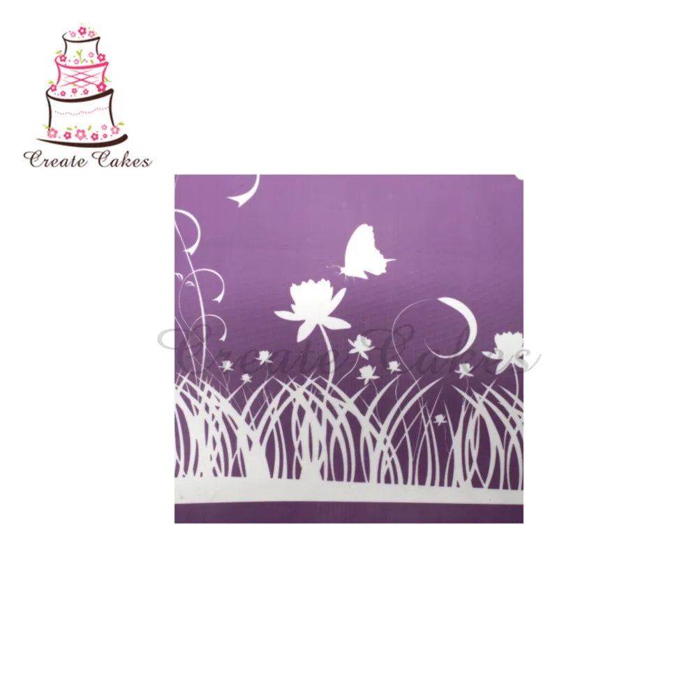Бабочки летающие и травяные трафареты для торта дизайнерские помадки новый