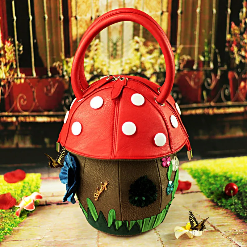 2019 Rushed Sale Unisex Polyester Zipper Hard New Classic Japanese Cute Little Bundle Of Color Bag Handbag Personality Mushroom | Багаж и
