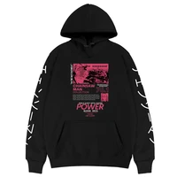japan manga hoodie anime chainsaw man hoody sweatshirt power pattern hoodies men women unisex oversized loose streetwear tops