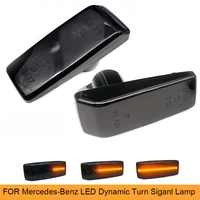 2 pcs dynamic led turn signal lights car side marker indicator lamp for mercedes benz w201 w202 w124 w140 r129