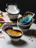 japanese style ceramic small dish household seasoning dish vinegar dish hot pot dipping dish creative fish shaped side dish
