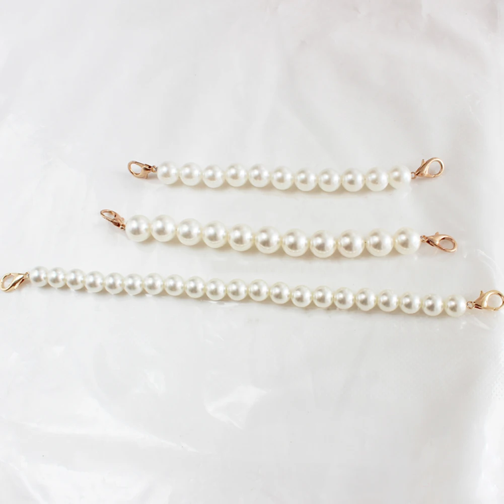

22-32cm Faux Pearl Bag Strap Beaded Design Bag Handle Belt Women Handbag Handles Replacement for Handbags Strap Accessories