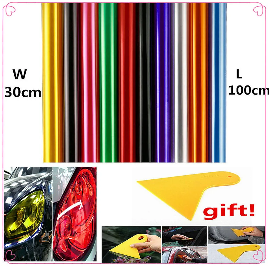 30x100 см Автомобильная фара лампа виниловая пленка самоклеющаяся для Ford Focus MK2 MK3 MK4