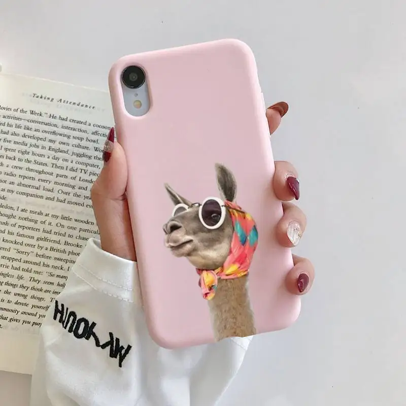 

Kawaii Cute Llama Alpaca Animals Cartoon Phone Case for iphone 13 12 11 Pro Max X XS Max XR 7 8 6 6S Plus Couples TPU Cases Capa