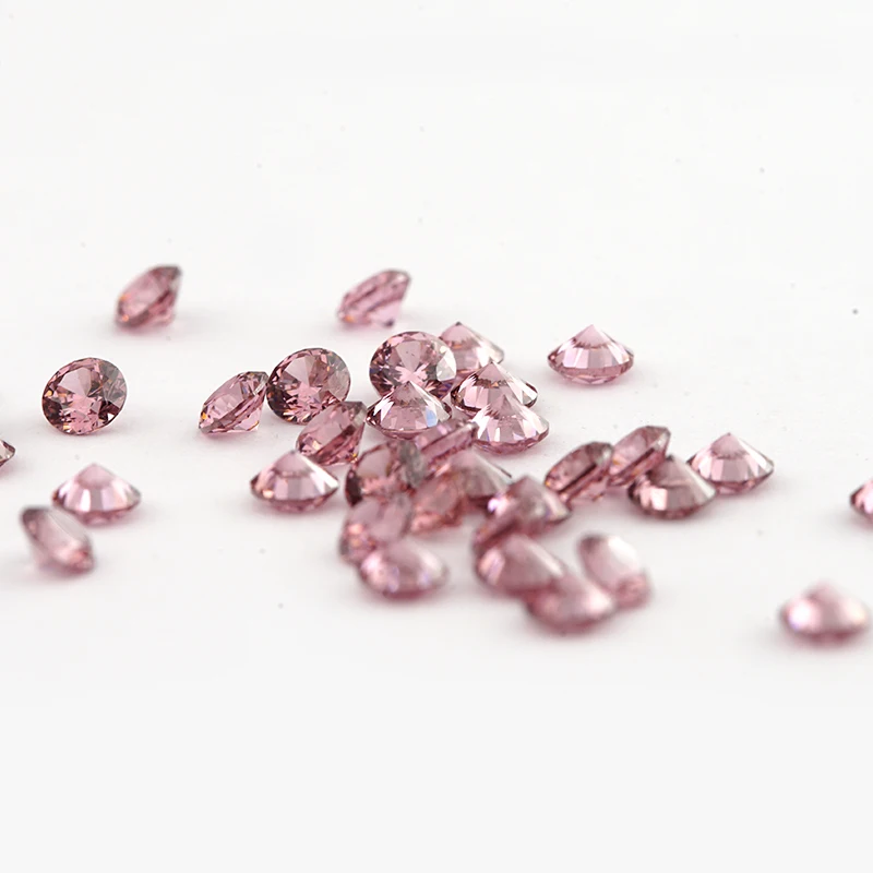 1 мм ~ 3 Rhodolite цветной кубический циркониевый камень круглой формы европейская