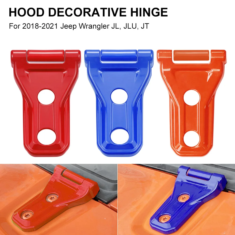 

Car Engine Hood Hinge Protector Trim Cover Accessories for Jeep Wrangler JL Gladiator JT 2018-2021 Auto Exterior Accessories New
