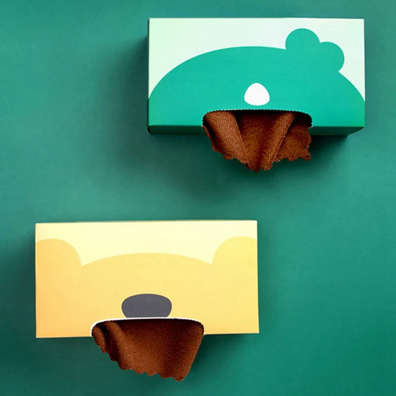 

20 sheets/box Cartoon Box Removable Disposable Rag Microfiber Cleaning Cloth Dust Cloth Kitchen Cleaning Tool