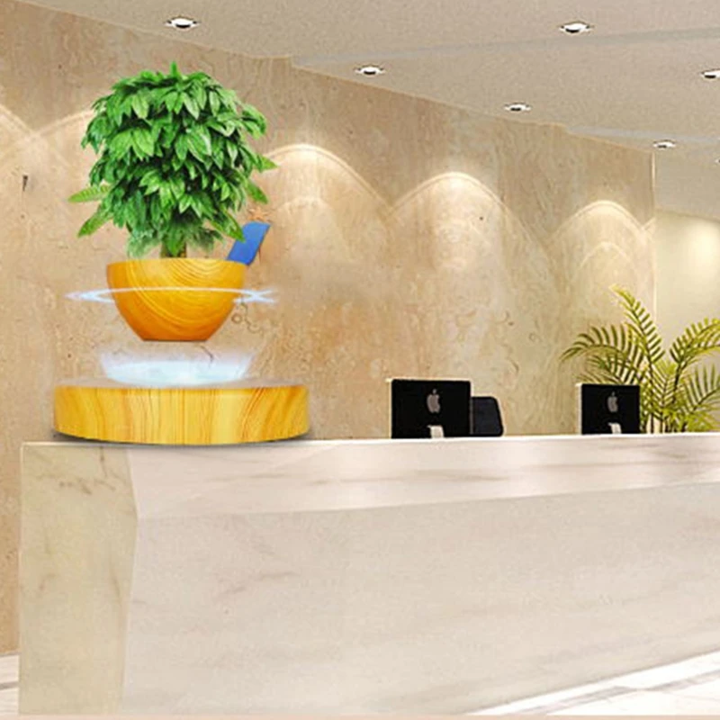 

Levitating Air Plant Pot Small Decors Flower Pots Resin Floating Bonsai Pots for Office Home Decorations with Round Base