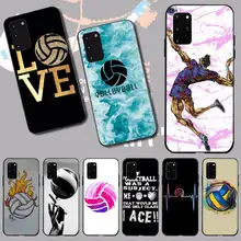 PENGHUWAN Volleyball Soft black Phone Case for Samsung S20 plus Ultra S6 S7 edge S8 S9 plus S10 5G